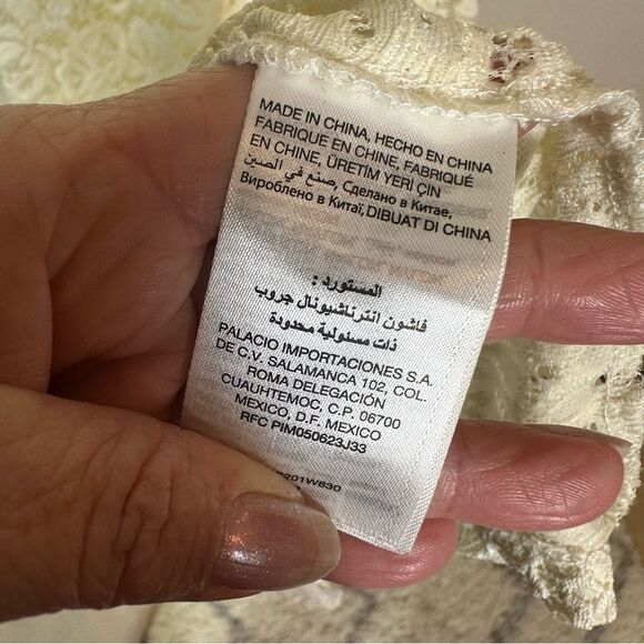 Bebe Cream Ruched Wrap Dress with V-Neck - Picture 3 of 6